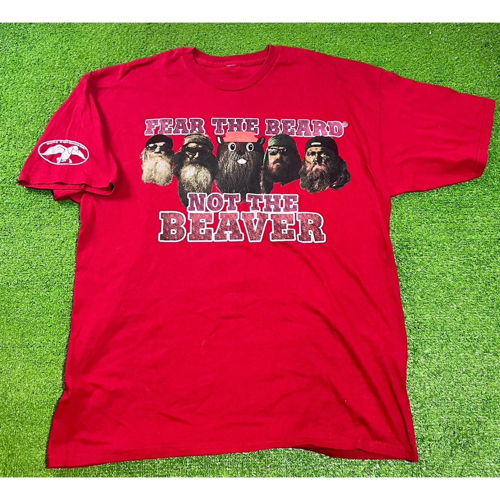 Buccees Beaver‎ Shirt XL Red Fear The Beard Red Hunting Duck Commander